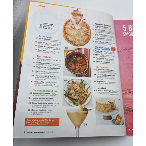 Food Network Magazine Lot 6 Issues 2021 Recipes Features Pasta Burgers Cakes - Picture 8 of 16